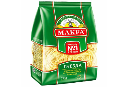 Макаронные изделия МАКФА 225гр Тальятелле лапша гнезда 1/18шт