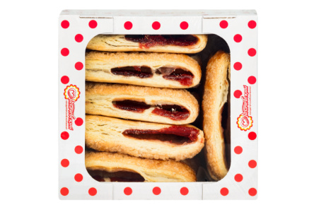 Печенье слоеное ЛИХАЧЕВСКОЕ 320гр Язык брусника 1/1шт