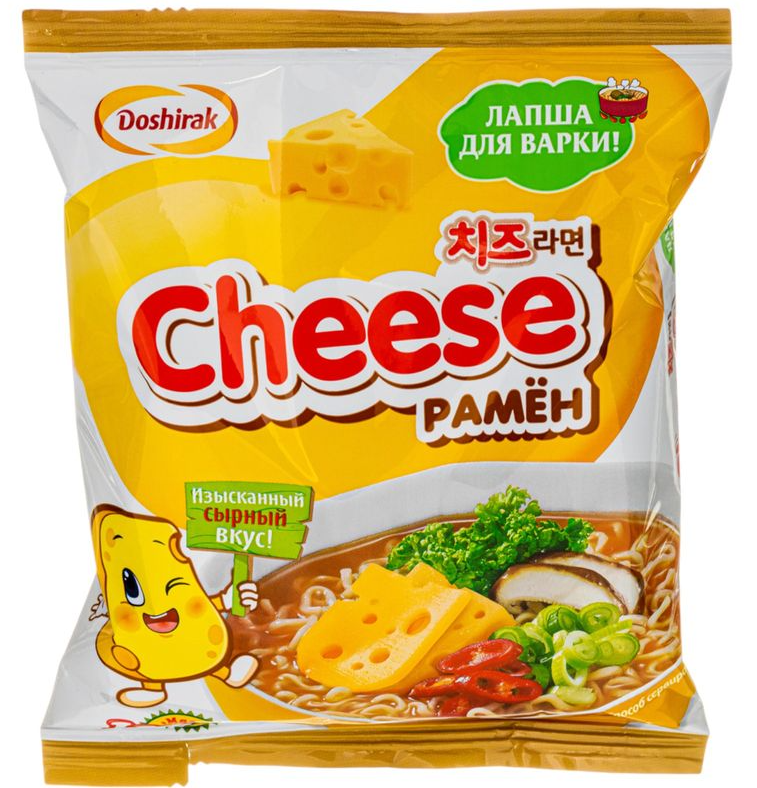Лапша ДОШИРАК 110гр Cheese Рамен с сыром 1/24шт