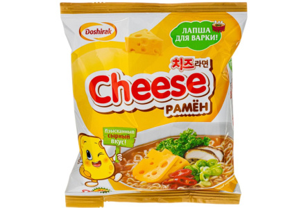 Лапша ДОШИРАК 110гр Cheese Рамен с сыром 1/24шт