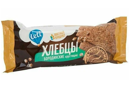 Хлебцы хрустящие LETI 30гр Бородинские запеченные 1/30шт