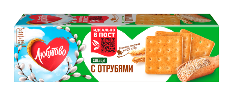 Хлебцы ЛЮБЯТОВО 185гр С отрубями 1/15шт