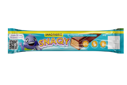 Батончик глазированный SNAQ FABRIQ 23гр Сливочный крем 1/28шт