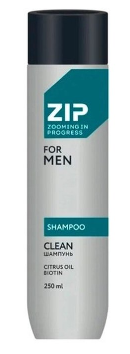 Шампунь д/мужчин ZIP MEN 250мл Clean 1/12шт