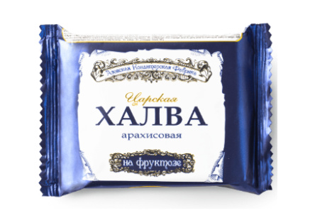Диет Халва АЗОВСКАЯ КФ 180гр арахисовая на фруктозе 1/20шт