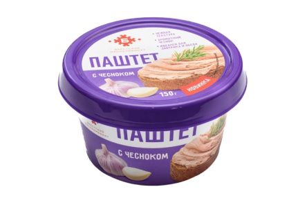 Паштет БРЕСТ 150гр нежный с чесноком Беларусь 1/18шт