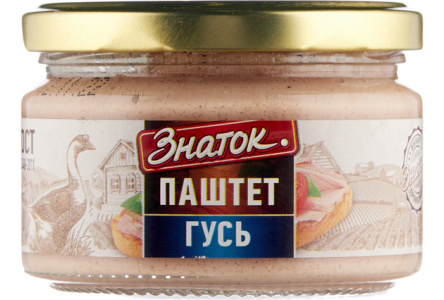 Паштет ЗНАТОК 200гр Гусь ГОСТ ст/б 1/6шт