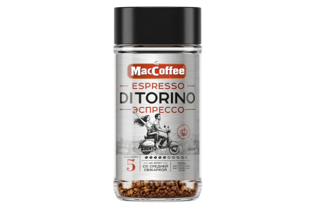 Кофе растворимый MACCOFFEE190гр Экспрессо Диторино  ст/б 1/4шт
