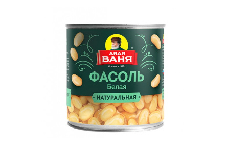 Фасоль ДЯДЯ ВАНЯ 400/425гр Белая в т/с 1/12шт