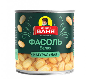 Фасоль ДЯДЯ ВАНЯ 400/425гр Белая в т/с 1/12шт