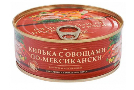 Килька ЗА РОДИНУ 240гр по-Мексикански балтийская в т/с ж/б ключ 1/18шт