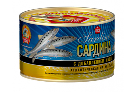 Сардина СОХРАНИМ ТРАДИЦИИ 240гр В томатном соусе ж/б ключ ГОСТ 1/24шт