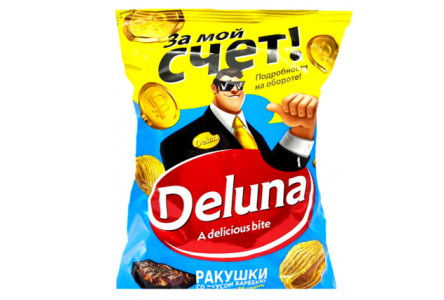 Чипсы DELUNA 85гр Барбекю 1/18шт