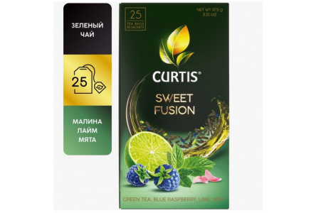 Чай зеленый CURTIS SWEET FUSION 25х1,5гр байховый 1/12 шт