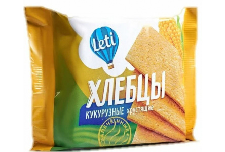 Хлебцы LETI 60гр Кукурузные запеченные 1/20шт