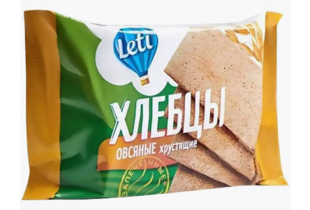 Хлебцы LETI 60гр Овсяные запеченные 1/20шт