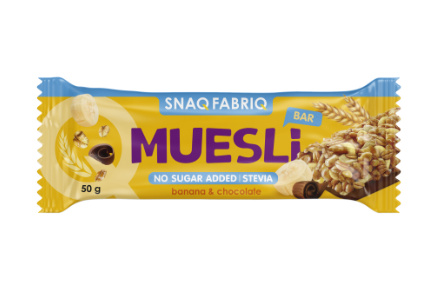 Батончик SNAQ FABRIQ 50гр Мюсли банан 1/25шт