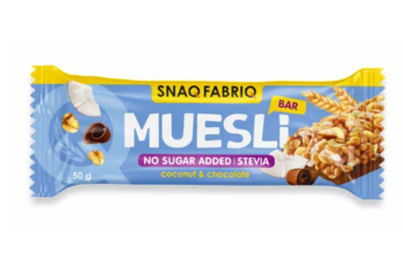 Батончик SNAQ FABRIQ 50гр Мюсли кокос 1/25шт