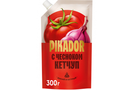 Кетчуп PIKADOR 300гр Чесночный 1/16шт