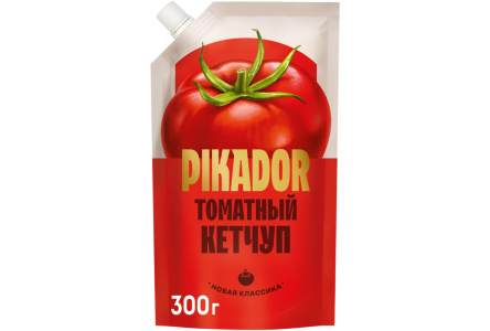 Кетчуп PIKADOR 300гр Томатный дой-пак 1/16шт