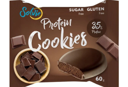 Печенье протеиновое PROTEIN COOKIES 60гр Шоколадное в глазури 1/8 шт