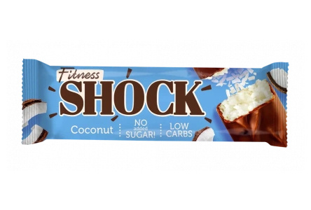 Батончик FITNES SHOCK 50гр Кокос глазированный 1/12шт