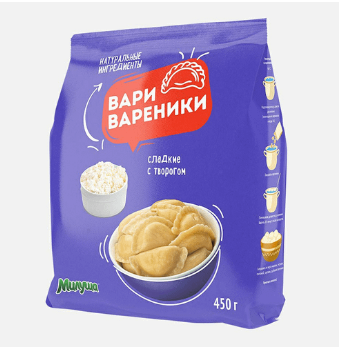 Вареники ВАРИ ВАРЕНИКИ 450гр Творог 1/8шт