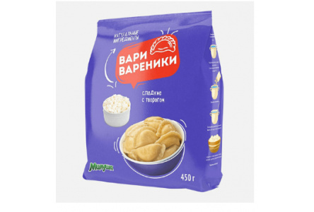 Вареники ВАРИ ВАРЕНИКИ 450гр Творог 1/8шт