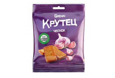 Гренки КРУТЕЦ 80гр Со вкусом чеснока 1/30шт
