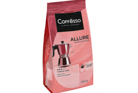 Кофе молотый COFFESSO ALLURE 250гр м/у 1/12шт