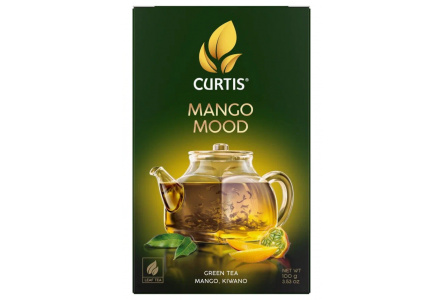 Чай зеленый CURTIS MANGO MOOD 100гр Листовой байховый 1/14шт