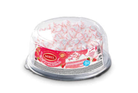 Торт MIREL 650гр Клубничный Милшейк 1/6шт