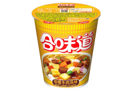 Лапша NISSIN 80гр Говядина/карри 1/12шт