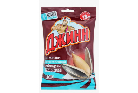 Семечки ДЖИНН 100гр Соленые 1/30шт