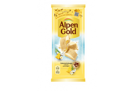 Шоколад ALPEN GOLD 80/85гр Пинаколада белый 1/20шт