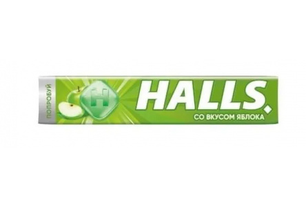 Леденец HALLS 25гр Яблоко 1/12шт