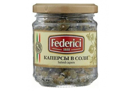 Каперсы FEDERICI 140гр в соли ст/б 1/12шт