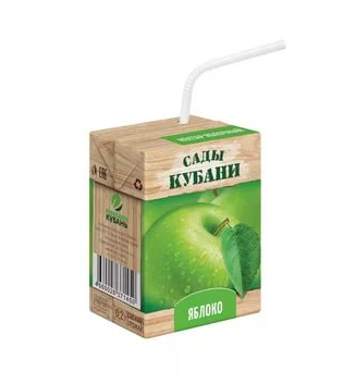 ДП Сок САДЫ КУБАНИ 0,2л Яблоко/персик 1/27шт