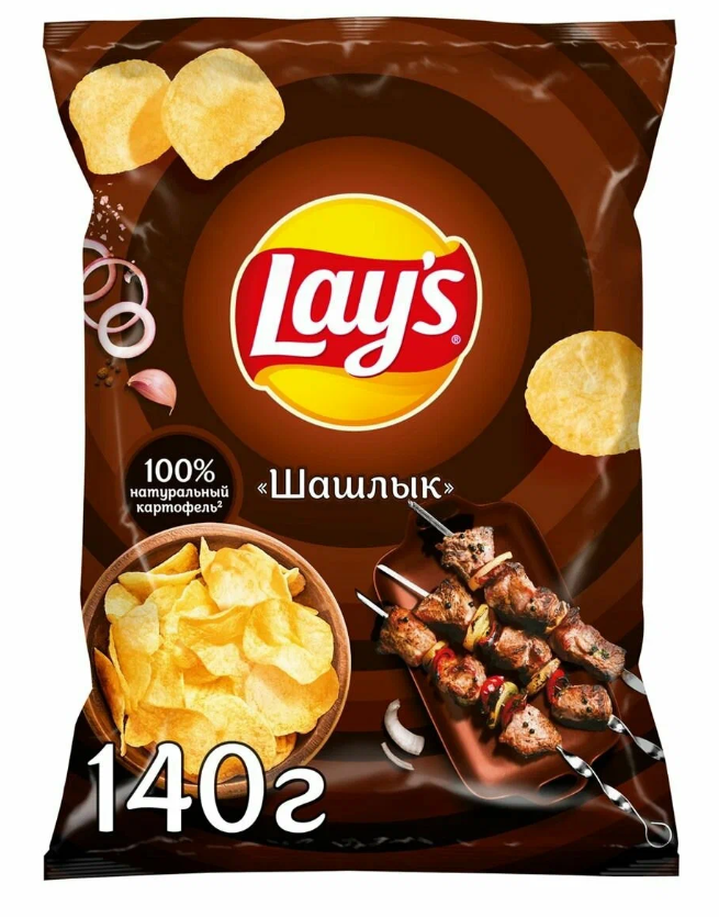 Чипсы LAYS 140гр Шашлык 1/19шт