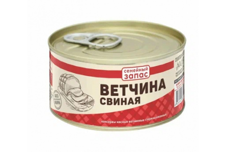 Свинина тушеная ВКУСНЫЙ ЗАПАС 325гр в/с 1/12шт