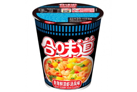 Лапша NISSIN 79гр Креветка острая 1/12шт