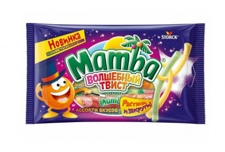 Жевательная конфета MAMBA 70гр Волшебный твист 1/24шт