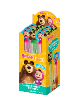 Драже с игрушкой МАША И МЕДВЕДЬ 5гр Мыльные пузыри 1/12шт