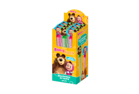 Драже с игрушкой МАША И МЕДВЕДЬ 5гр Мыльные пузыри 1/12шт