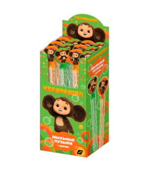 Драже с игрушкой ЧЕБУРАШКА 5гр Мыльные пузыри 1/12шт