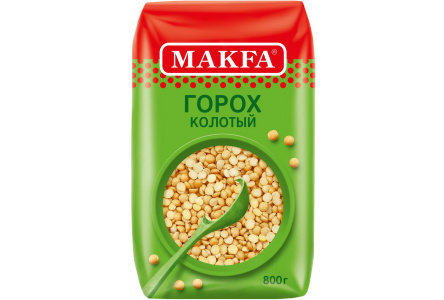 Крупа МАКФА 800гр Горох колотый 1/6шт