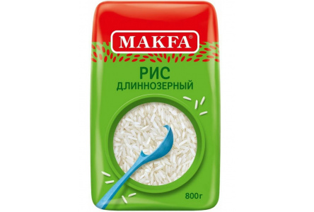 Крупа МАКФА 800гр Рис длиннозерный 1/с 1/6шт