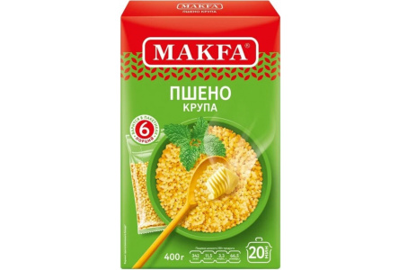 Крупа в пакетах МАКФА 5*80гр Пшено 1/9шт