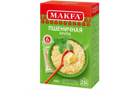 Крупа в пакетах МАКФА 5*80гр Пшеничная Полтавская 1/9шт