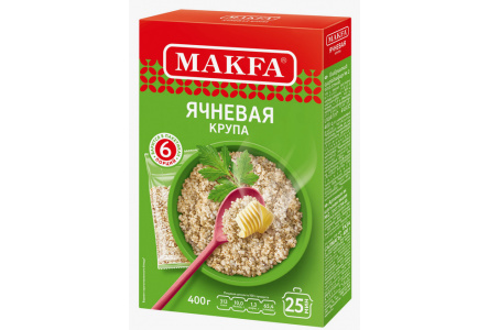 Крупа в пакетах МАКФА 5*80гр Ячневая 1/9шт